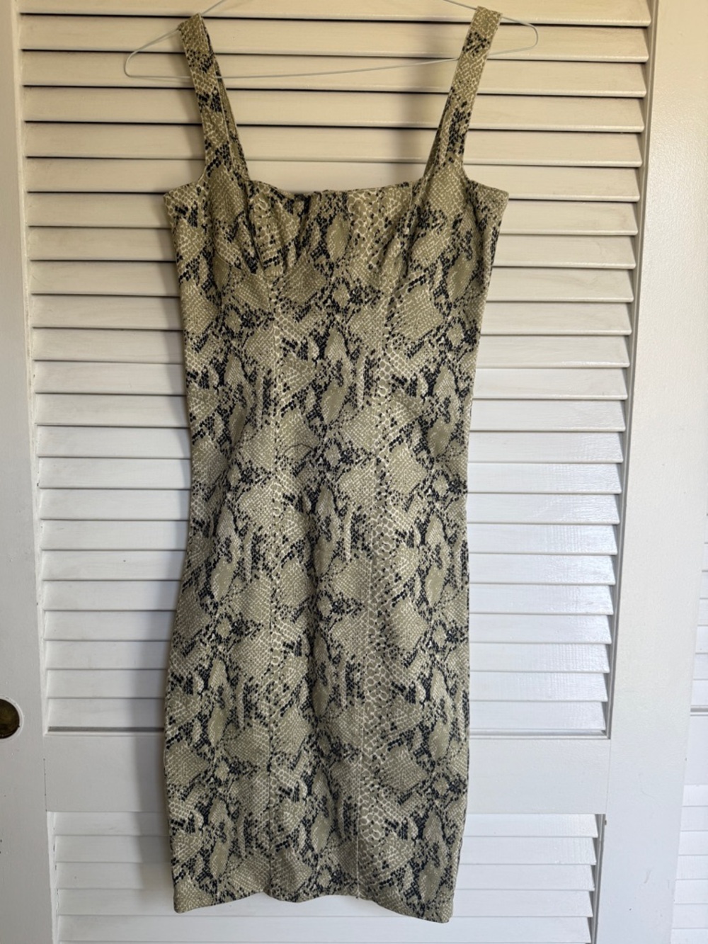 NWOT! Capulet Snake Print Bodycon Dress in Beige and Black Size S